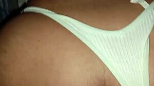 Blonde Colombian girlfriend rides hard in bed while curvy fat body shakes in homemade pov with young 18+ couple.