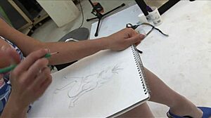 Big boobed lesbian beauties share sex toy secretly. They lick pussy and enjoy cunilingus with natural tits.