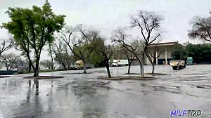 Milf blonde with big tits gets picked up for deepthroat sex 🔥