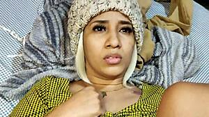 Stepmom and stepson share bed and have sex in colombian style