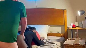 Amateur Homemade Ebony Sucking And Fucking White Guy In The Hood! Bent Over Doggystyle In Bedroom Action!
