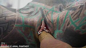 Fully Tattooed Girl Takes Huge Cock in All Holes with Anal Gape Creampie