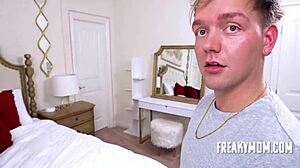 Horny Milf Gets Shared by Both Her Step Sons in 3 Some with Big Ass and Tits Cheating Wife