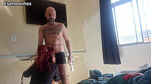 Hotel maid catches my hard dick 😏