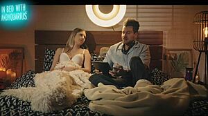 rebecca volpetti, the italian x star, shares intimate moments and stories while relaxing in bed