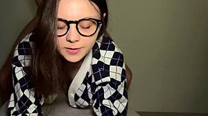 Petite college nerd totally loves taking that dick deep in her pussy for passionate submissive sex 😏