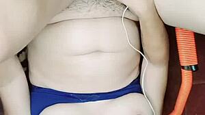 enormous toy slides deep inside latina babe releasing creamy streams