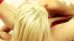 I fuck blonde bimbo with toys after eating out