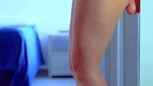 College Girls In Sexy Dress And Sneakers Dildo Play