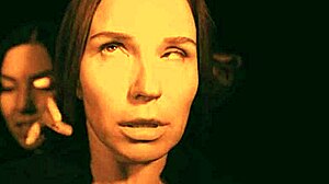 Why resist me turning you into my obedient sex slave? This tattooed dominatrix vampire controls your wet pussy with dirty talk and scissoring.