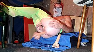 Hot soloboy's ass drips while having multiple intense anal sissygasms!