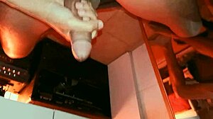 Casual-Narrative This guy just got back from the gym. He starts male masturbation with his big latino cock leaking in boxers while moaning hard.