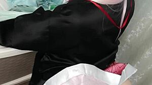 Hey, my virgin stepdaughter just lent me her huge tits for a bit, over 18 in that sexy costume!