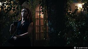 Why resist me turning you into my obedient sex slave? This tattooed dominatrix vampire controls your wet pussy with dirty talk and scissoring.