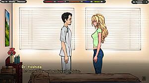 Landlord Peeks Up Jenny's Skirt While She Dusts Refrigerator in 3D Hentai Scene with Gangbang Action