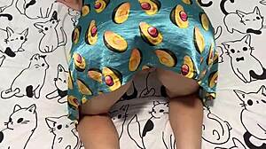 Dialogic-Provocative Stepdaughter, are you ready for stepfather's overnight visit in this real amateur homemade sex roleplay with european couple?