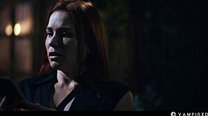 Why resist me turning you into my obedient sex slave? This tattooed dominatrix vampire controls your wet pussy with dirty talk and scissoring.