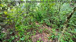 Thai babe in costume moans loud while pissing in forest garden! Outdoor roleplay with cute girlfriend turns rough!!