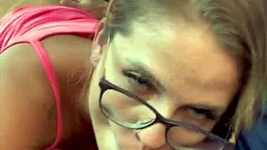 Watch This Hot Blonde With Big Ass Sucking Uber Driver's Big Black Cock Deepthroat In Traffic!