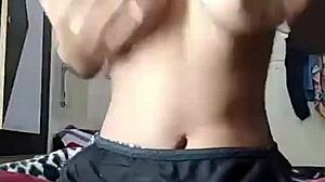 Super Hot Indian Girl With Big Boobs Masturbates As Horny Girlfriend On Webcam