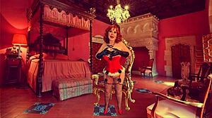 Granny Carmen Claus Face Fucks Deep While Santa's Away