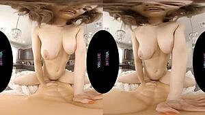 Suggestive vrallure you can only sit there and watch the brunette in pov reality solo session