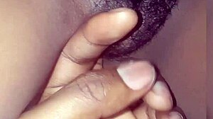 in this narrative a guy explores fingering the wet folds of a dirty african pussy with intense close-up details. he adds deep strokes until she moans from the raw sensation.
