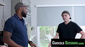 The maintenance guy fixed my stove and fucked my wife in front of me