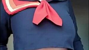 Alinorac is showing off her nude topless big tits in this clip