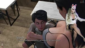 in golden boy 29, the stepmom is sucking on that huge cock in cosplay toilet action