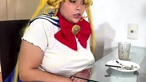 Chubby sailor moon rips farts