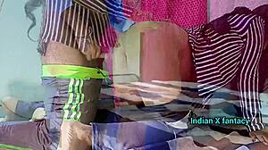 Indian tuition teacher gets seduced by student for bent over doggystyle anal fucking with big tits and shaved pussy.