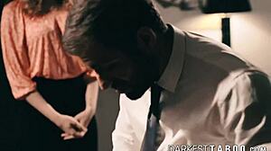 Oh Fuck! Sinful Babe Bangs Her Boss with Rough Cowgirl Riding and Monster Cock Action!