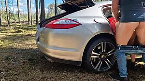 जंगल में बड़े चूचों वाली बेब झुककर चुदाई पकड़ी, डैडी मॉमी को बाहर क्विकी में चोद कम से लथपथ ऑर्गेज्म।