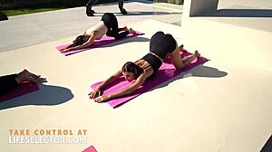 Hey Shalina Devine, do you want my dick pounding your big tits in yoga pov?