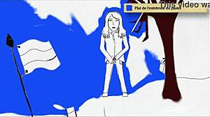 Teen 18+ Girl Peeing Standing Up in Art Academy Home Studio