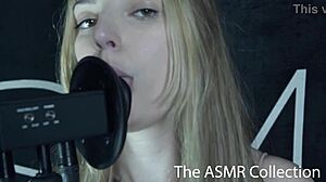 Ear licking asmr trouble from ekko asmr babe with blue eyes!