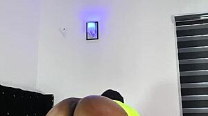 I love shakin' my bbw ebony milf oiled fat ass like this, Mara Exotic gettin' all close up with panties and socks.
