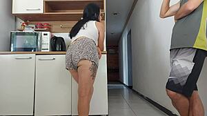 Risky sex with his friend while my husband was in the bath.