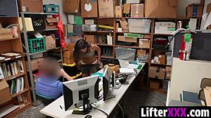 Oh man, the officer catches Shane Blair and drags her to the LP office for some punishment... I mean, it's intense!