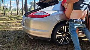 जंगल में बड़े चूचों वाली बेब झुककर चुदाई पकड़ी, डैडी मॉमी को बाहर क्विकी में चोद कम से लथपथ ऑर्गेज्म।