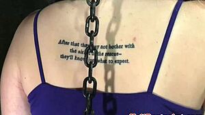 Restrained Submissive Gets Ass Fingered by Maledom in Bondage with Anal Finger and Piercing Close Up