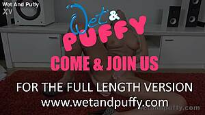 Tanned Blonde Beauty Fingers Gaping Pussy with Dildo to Orgasm