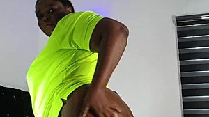 I love shakin' my bbw ebony milf oiled fat ass like this, Mara Exotic gettin' all close up with panties and socks.