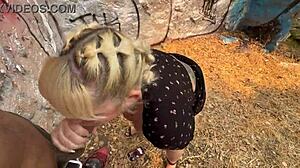 hey, this milf is getting her tight pussy creampied in the forest, with clothes ripped and squirting all over, cum in mouth and facial too