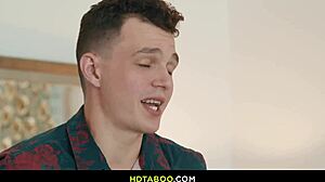 Stepmom Catches Stepson's Deceitful Act with Blonde Milf Blowjob and Doggystyle. Choking, Gagging, and Titty Fuck Follow in Roleplay.