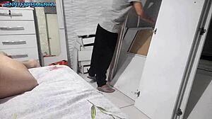 hey this married slut wife paid the delivery guy with her wet hole 😏