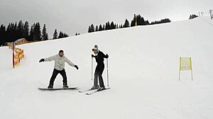 ski enthusiast kitana lure reconnects with past acquaintance for double penetration group activity in neutral setting