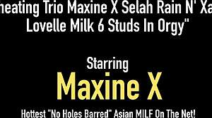 Cheating trio Maxine X Selah Rain n Xaya Lovelle milk six studs in wild orgy! 😈🍆