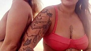 African Amateurs Flash On Beach With Blonde Latina Milf. They Take Virginity From Young Guy In Public Sex.